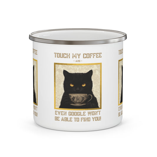Funny Cat Coffee Enamel Mug