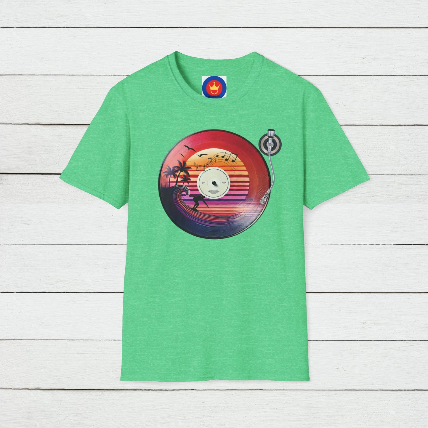 Beach Surf Vinyl Unisex T-Shirt | Beach Bum Fashion Apparel