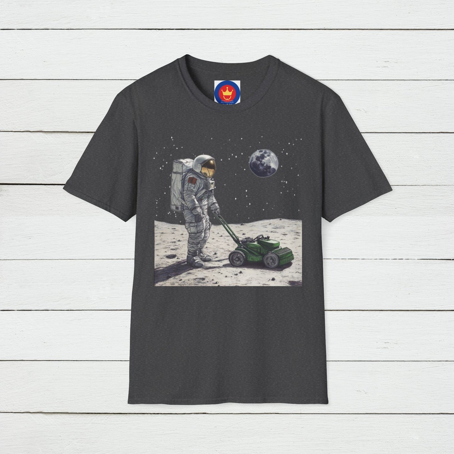 Astronaut Shirt, Funny Moon Shirt, Funny Spaceman Shirt, Outer Space Shirt, Lawn Mowing Tee, Lawn Mowers Gift, Astronomy, Unisex T-shirt