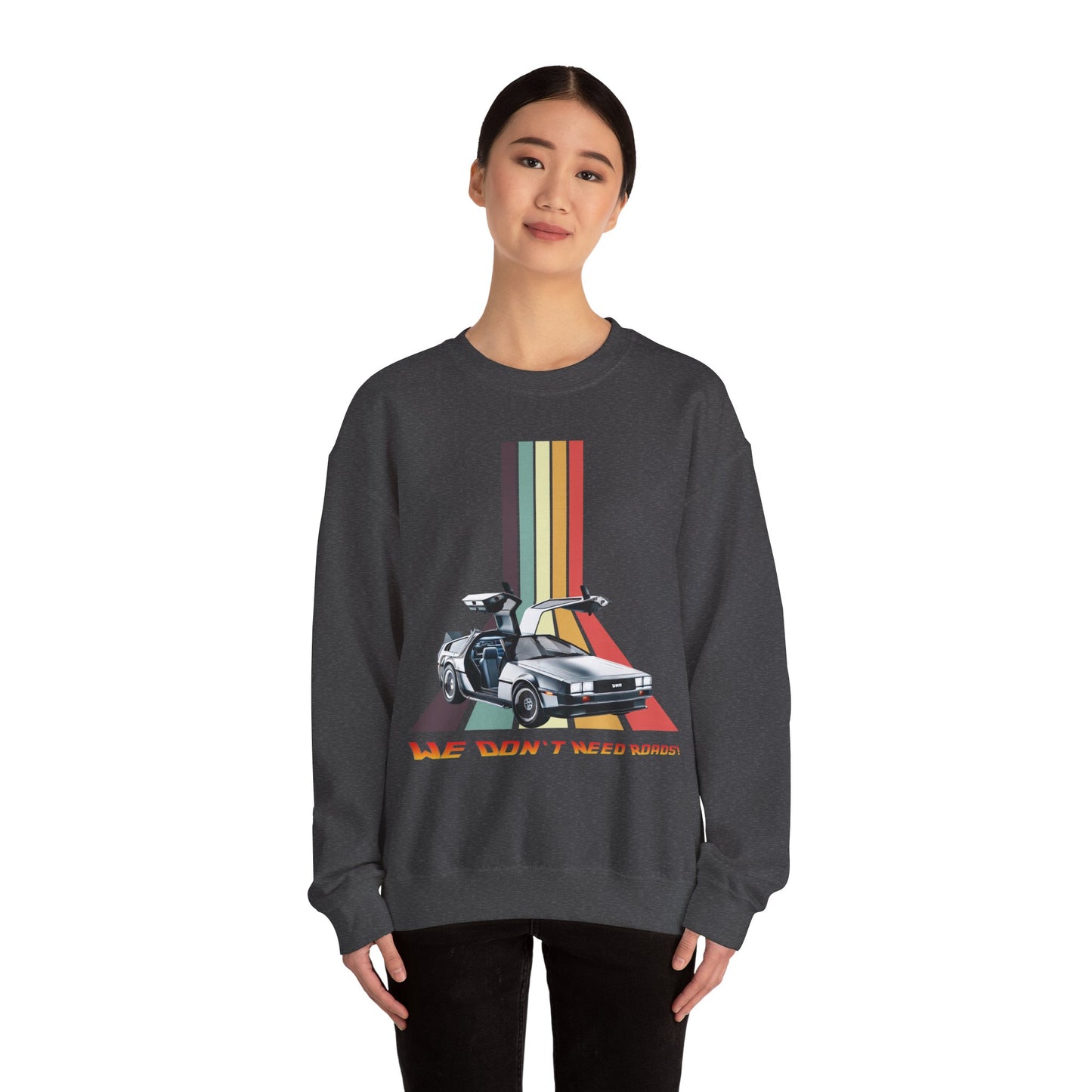 Back to the Future DeLorean Inspired Sweatshirt | Unisex Retro Sci-Fi Graphic Design