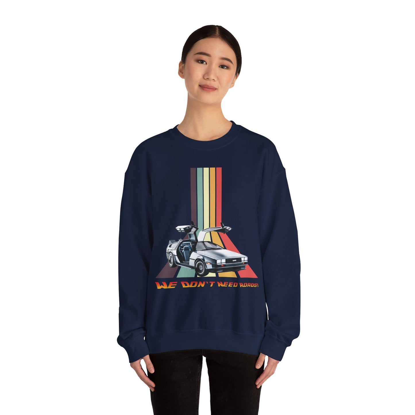 Back to the Future DeLorean Inspired Sweatshirt | Unisex Retro Sci-Fi Graphic Design