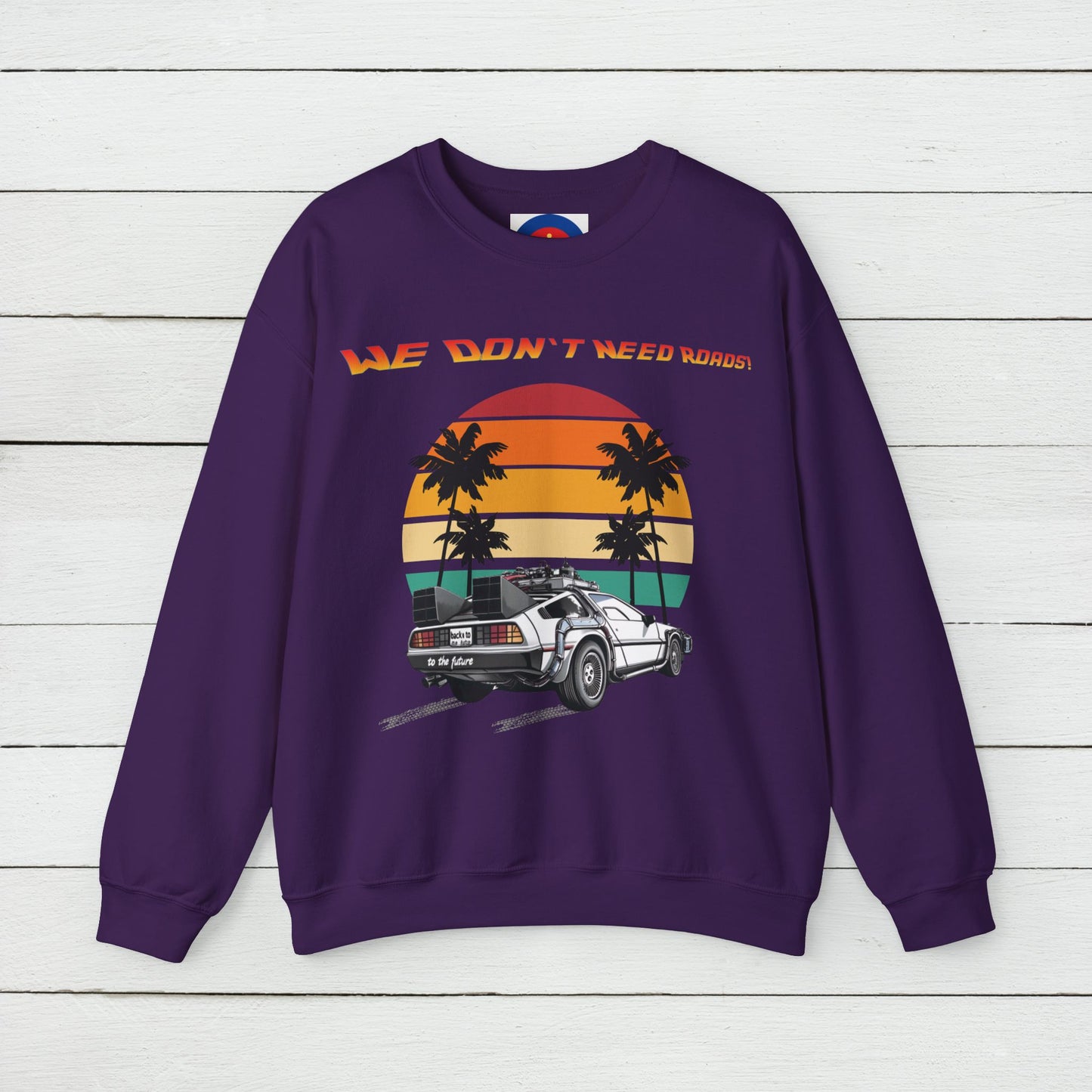 Back to the Future DeLorean Sweatshirt | Unisex Retro Sci-Fi Movie Graphic Design