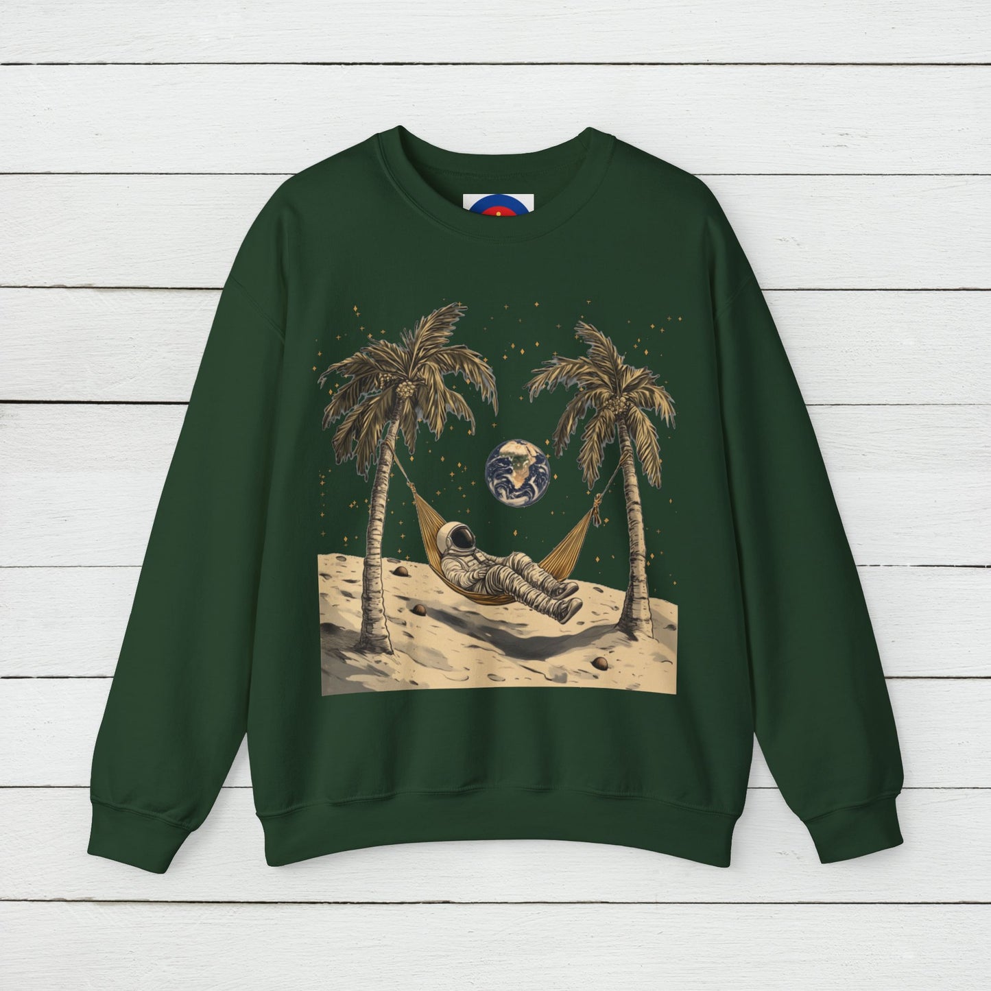 Astronaut on the Moon Sweatshirt | Unisex Funny Outer Space Graphic Tee