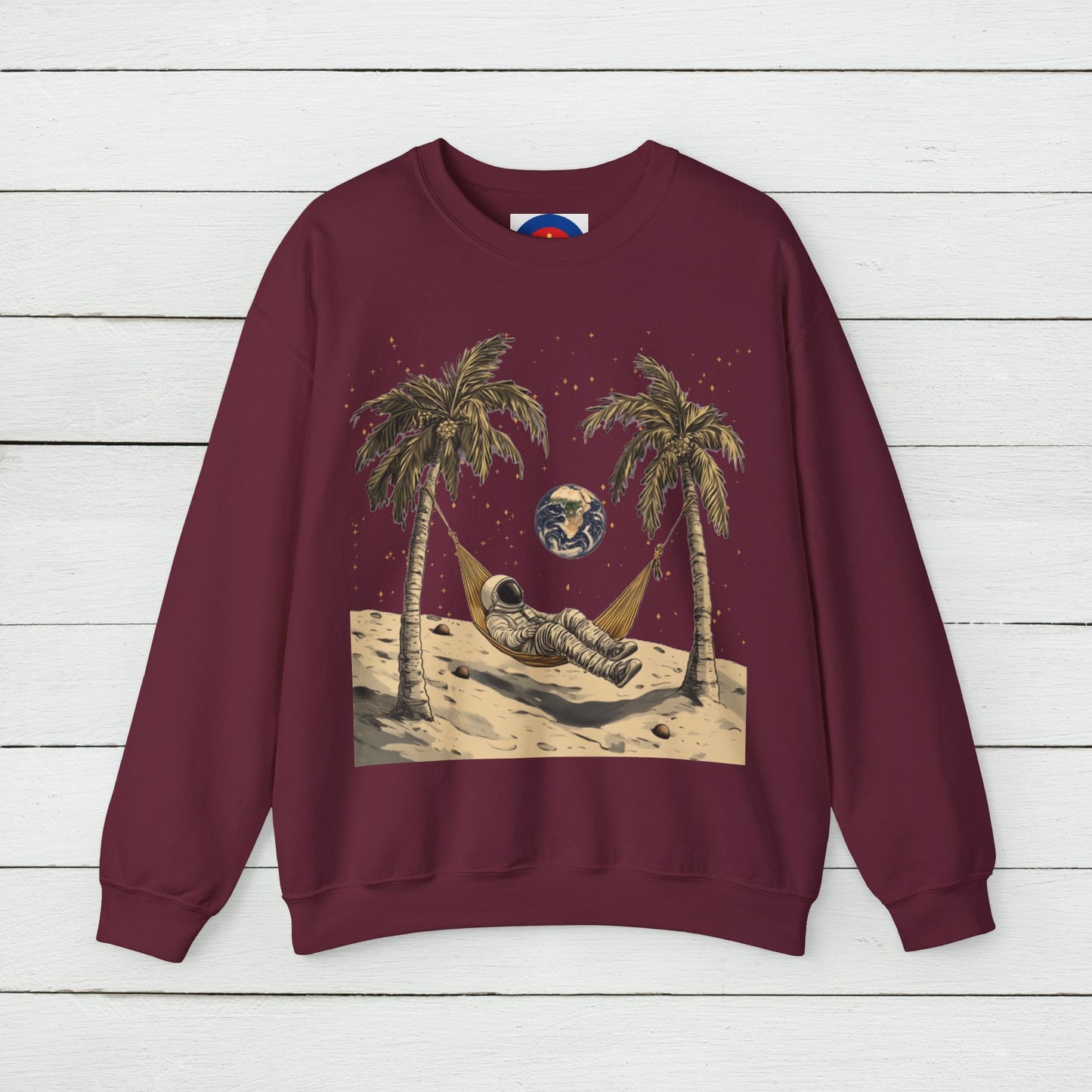 Astronaut on the Moon Sweatshirt | Unisex Funny Outer Space Graphic Tee