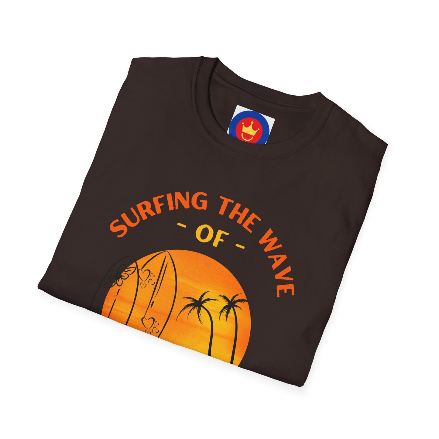Surfing the Wave of Happiness Unisex T-Shirt | Good Vibes Inspirational Shirt