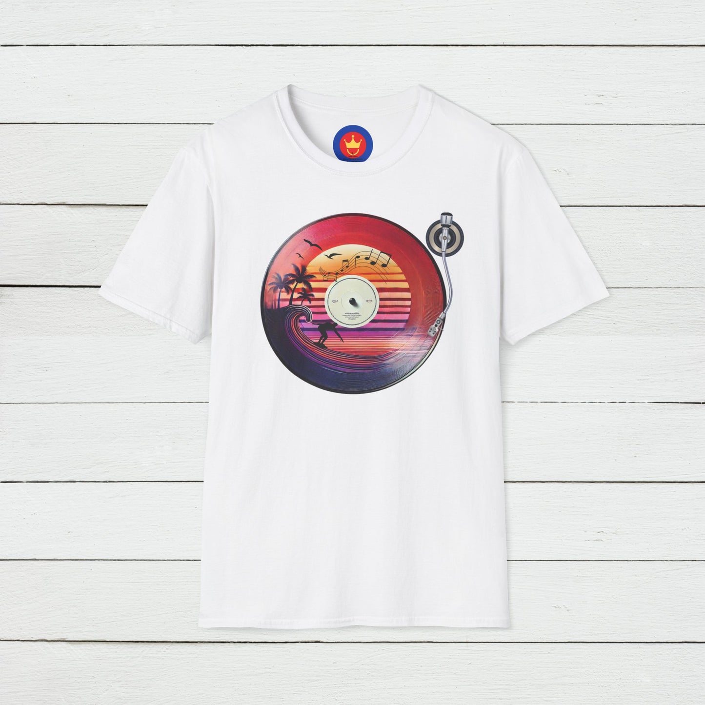 Beach Surf Vinyl Unisex T-Shirt | Beach Bum Fashion Apparel