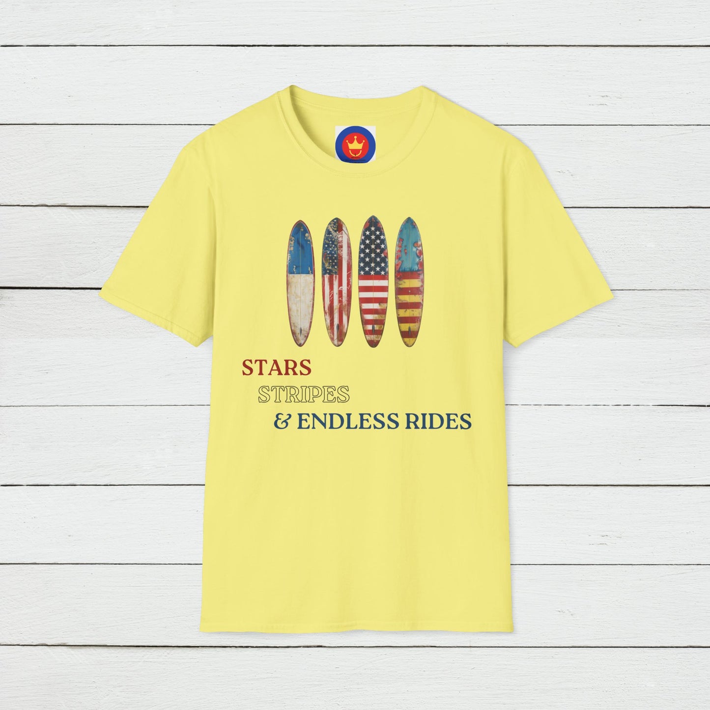 USA Flag Surf Unisex T-Shirt