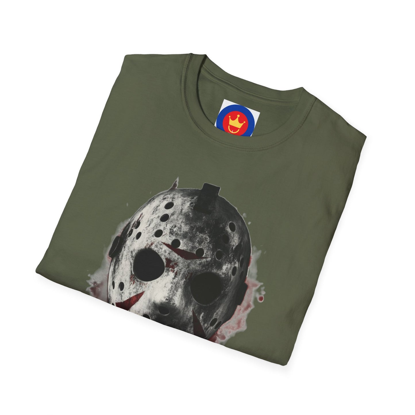 Horror Movie Villain Unisex Softstyle T-Shirt | Jason Vorhees Mask Shirt