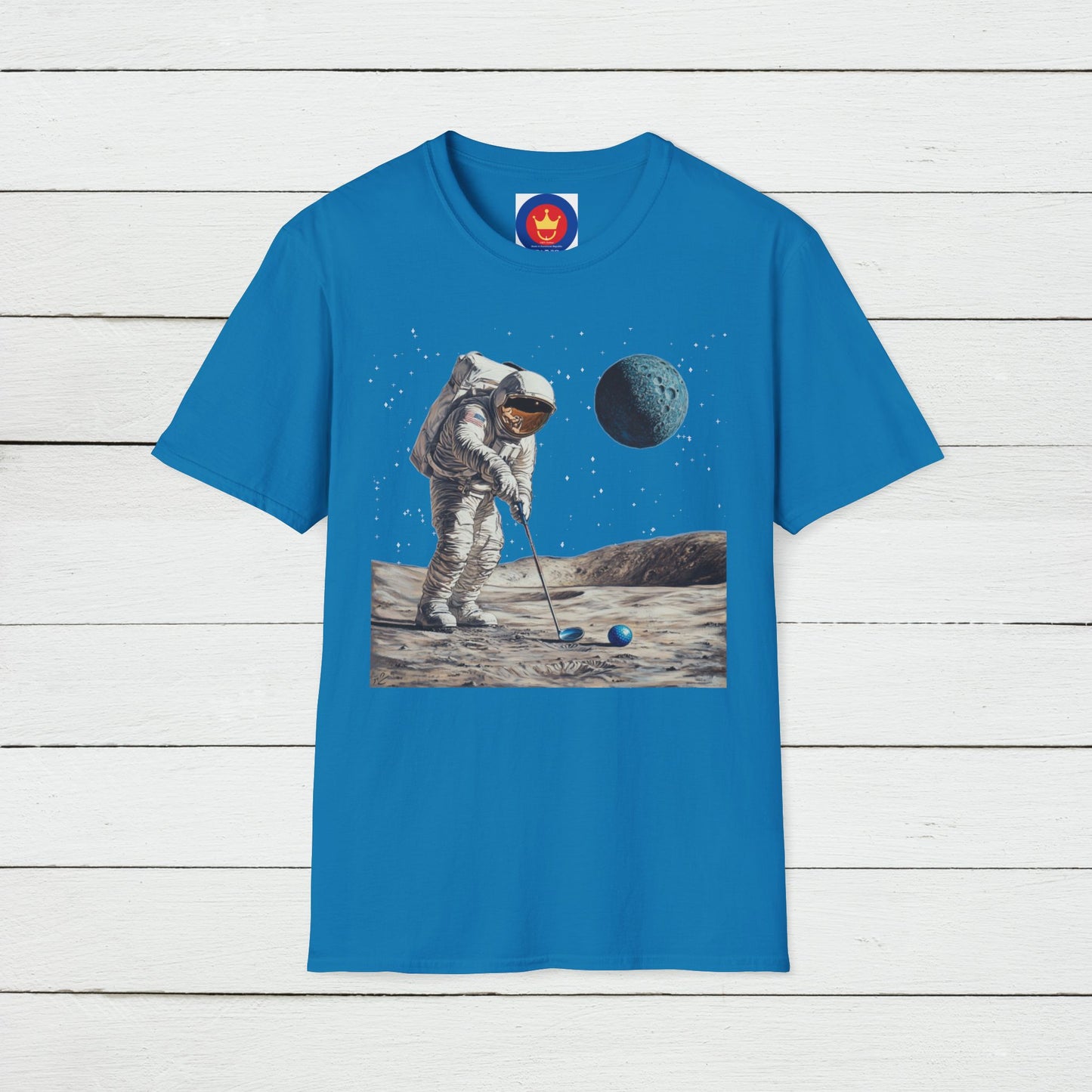 Astronaut Golfer Unisex T-Shirt | Outer Space Golf Shirt