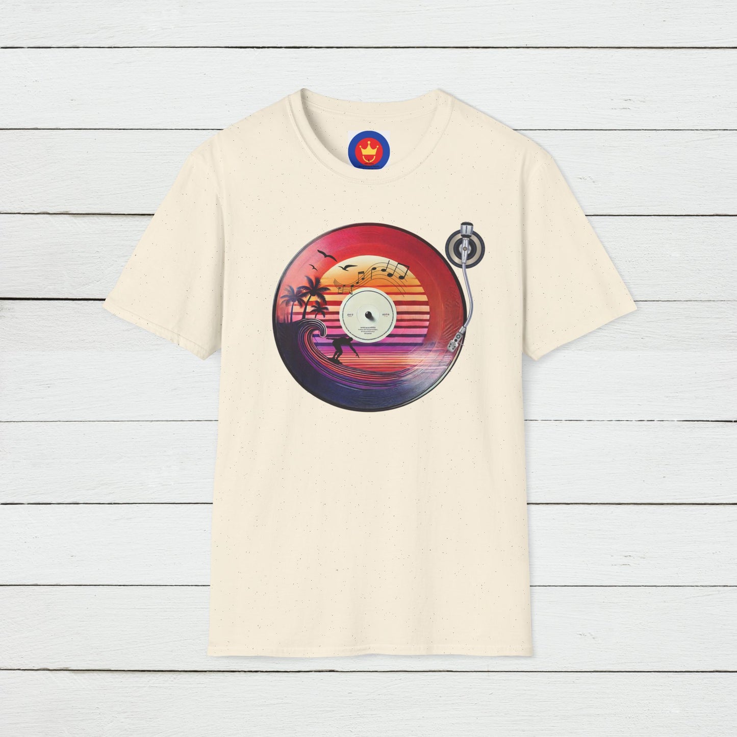 Beach Surf Vinyl Unisex T-Shirt | Beach Bum Fashion Apparel