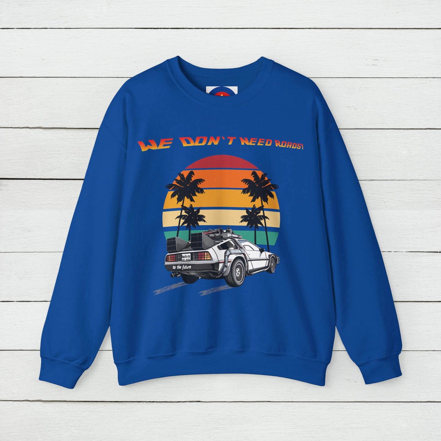 Back to the Future DeLorean Sweatshirt | Unisex Retro Sci-Fi Movie Graphic Design