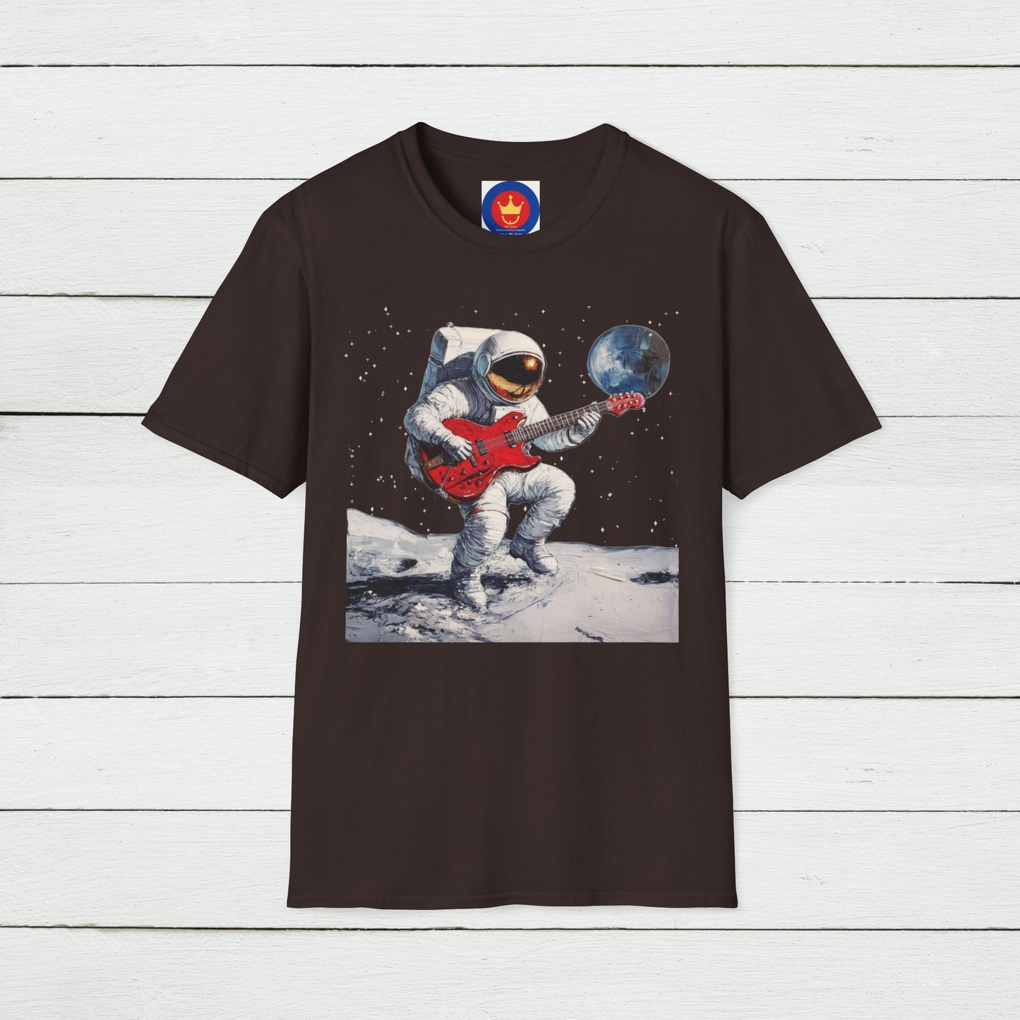 Guitar Player Astronaut Unisex T-Shirt | Outer Space Guitar Player Shirt