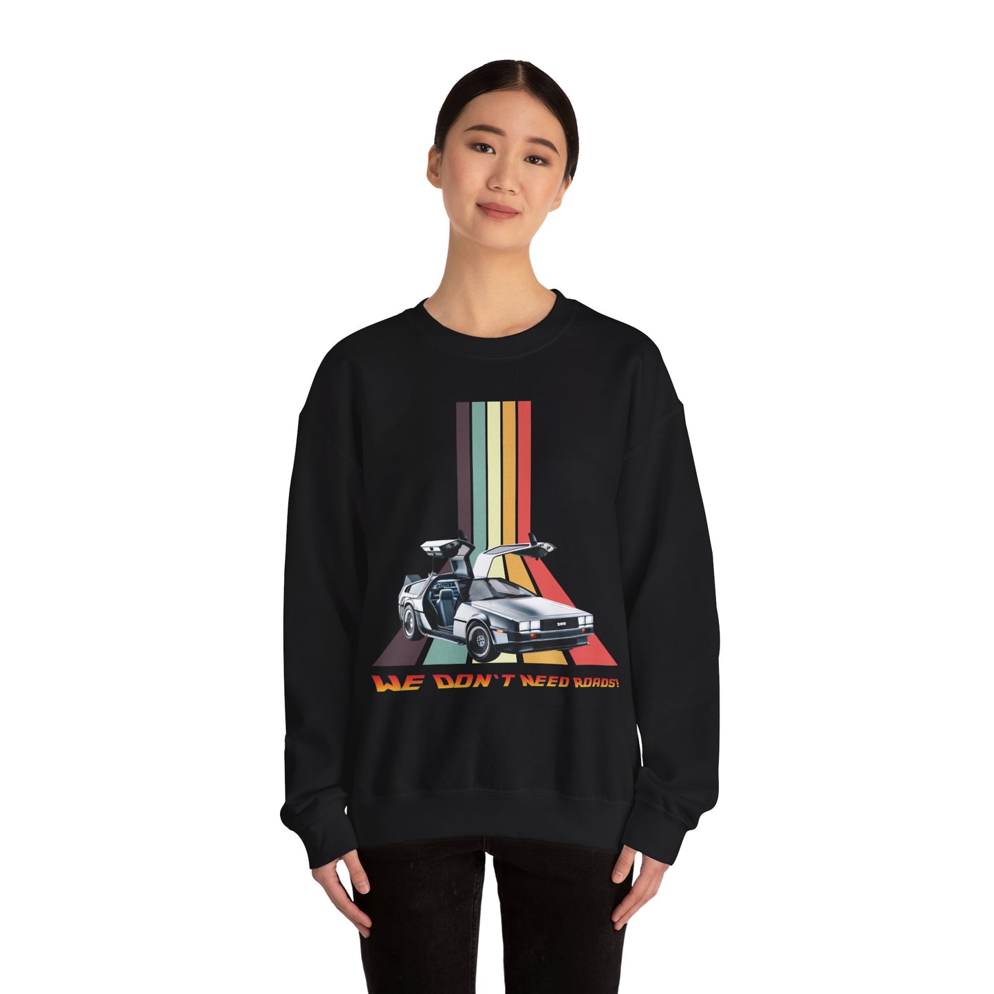 Back to the Future DeLorean Inspired Sweatshirt | Unisex Retro Sci-Fi Graphic Design