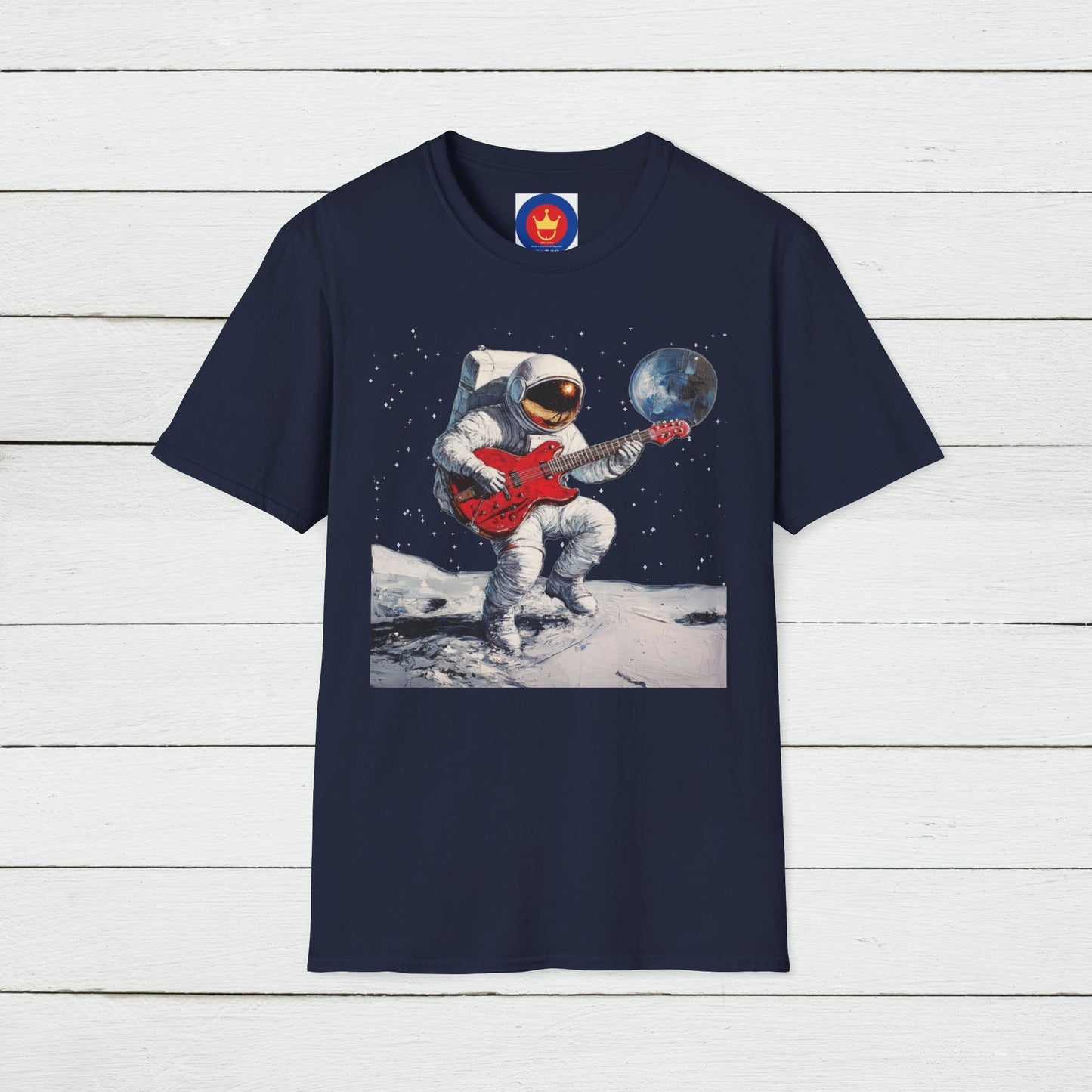Guitar Player Astronaut Unisex T-Shirt | Outer Space Guitar Player Shirt