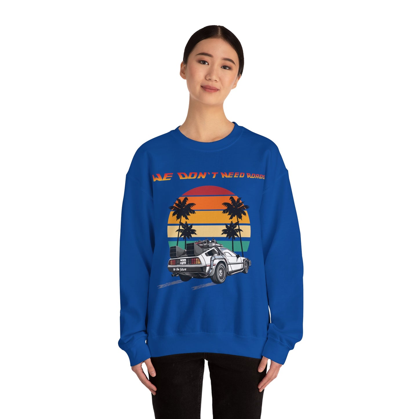Back to the Future DeLorean Sweatshirt | Unisex Retro Sci-Fi Movie Graphic Design