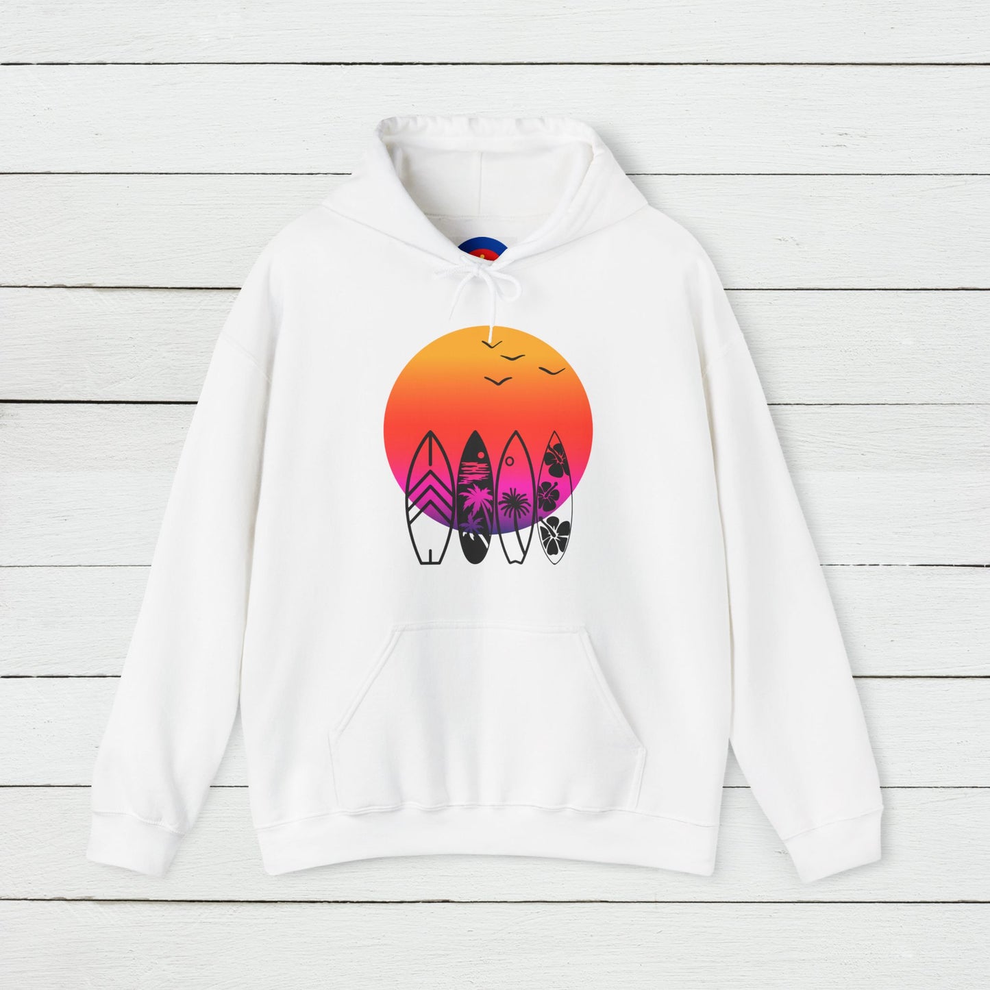 Retro Surf Hoodie | Classic Surfing Design | Surfer Gift