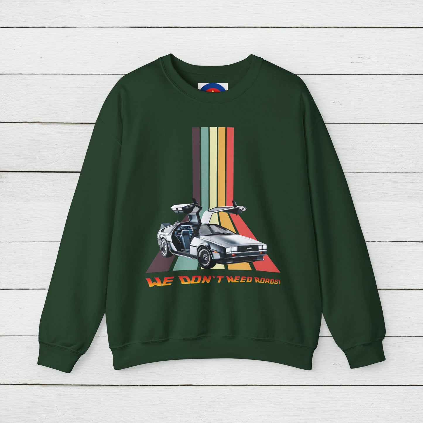 Back to the Future DeLorean Inspired Sweatshirt | Unisex Retro Sci-Fi Graphic Design