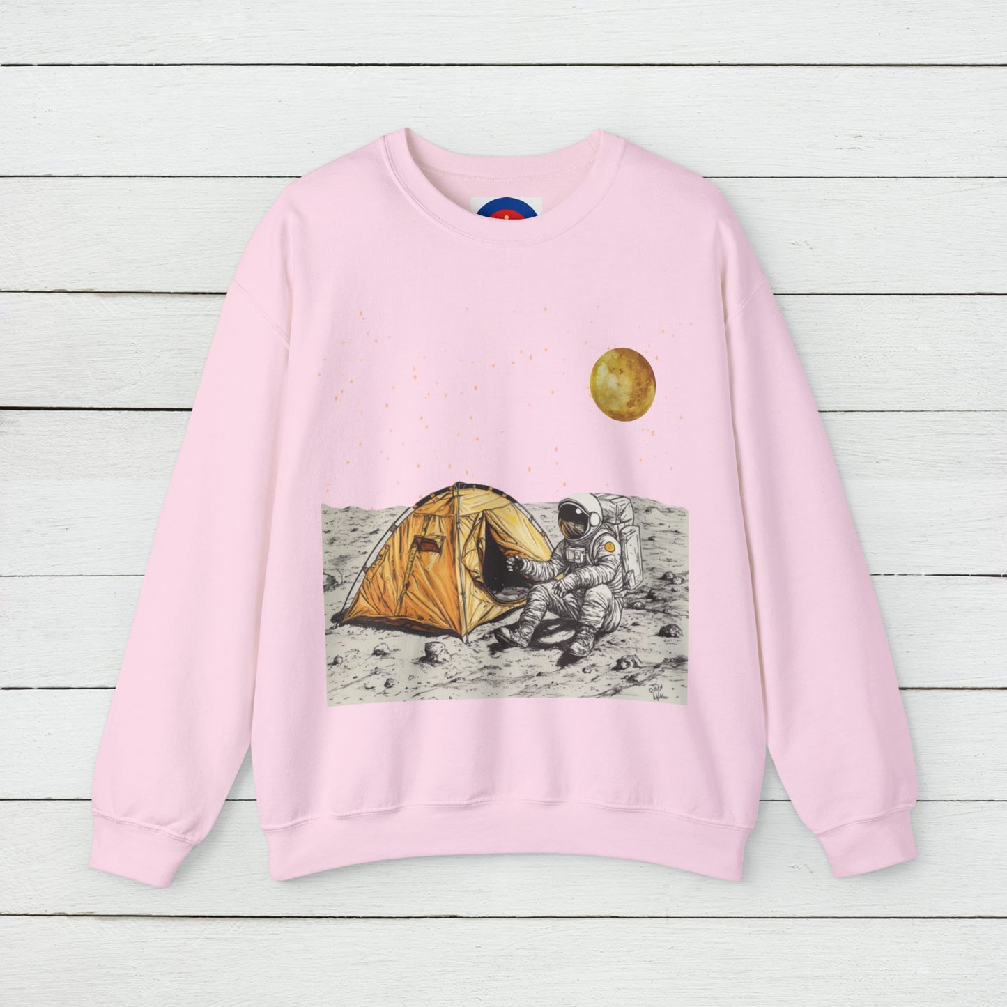 Astronaut Camping on the Moon Sweatshirt | Funny Moon Sweater