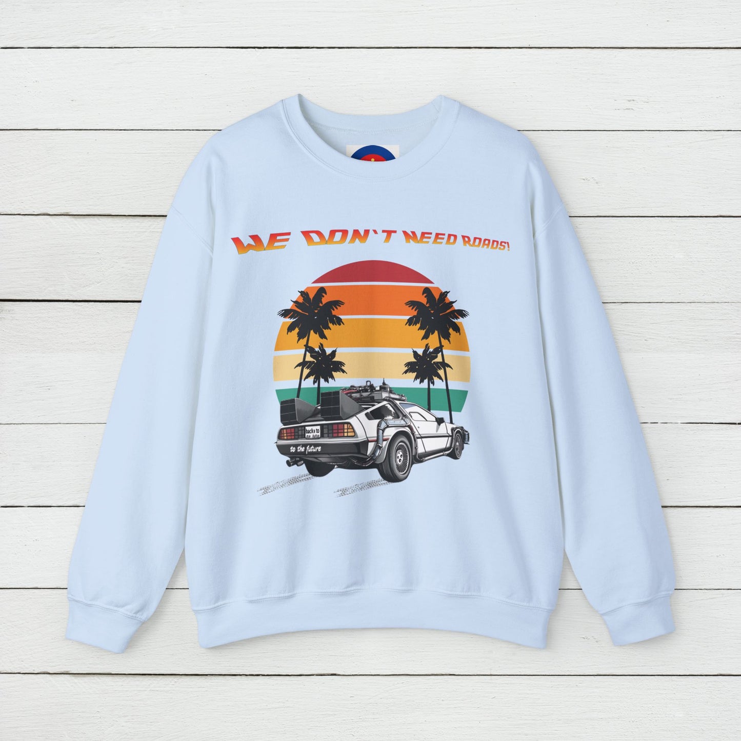 Back to the Future DeLorean Sweatshirt | Unisex Retro Sci-Fi Movie Graphic Design