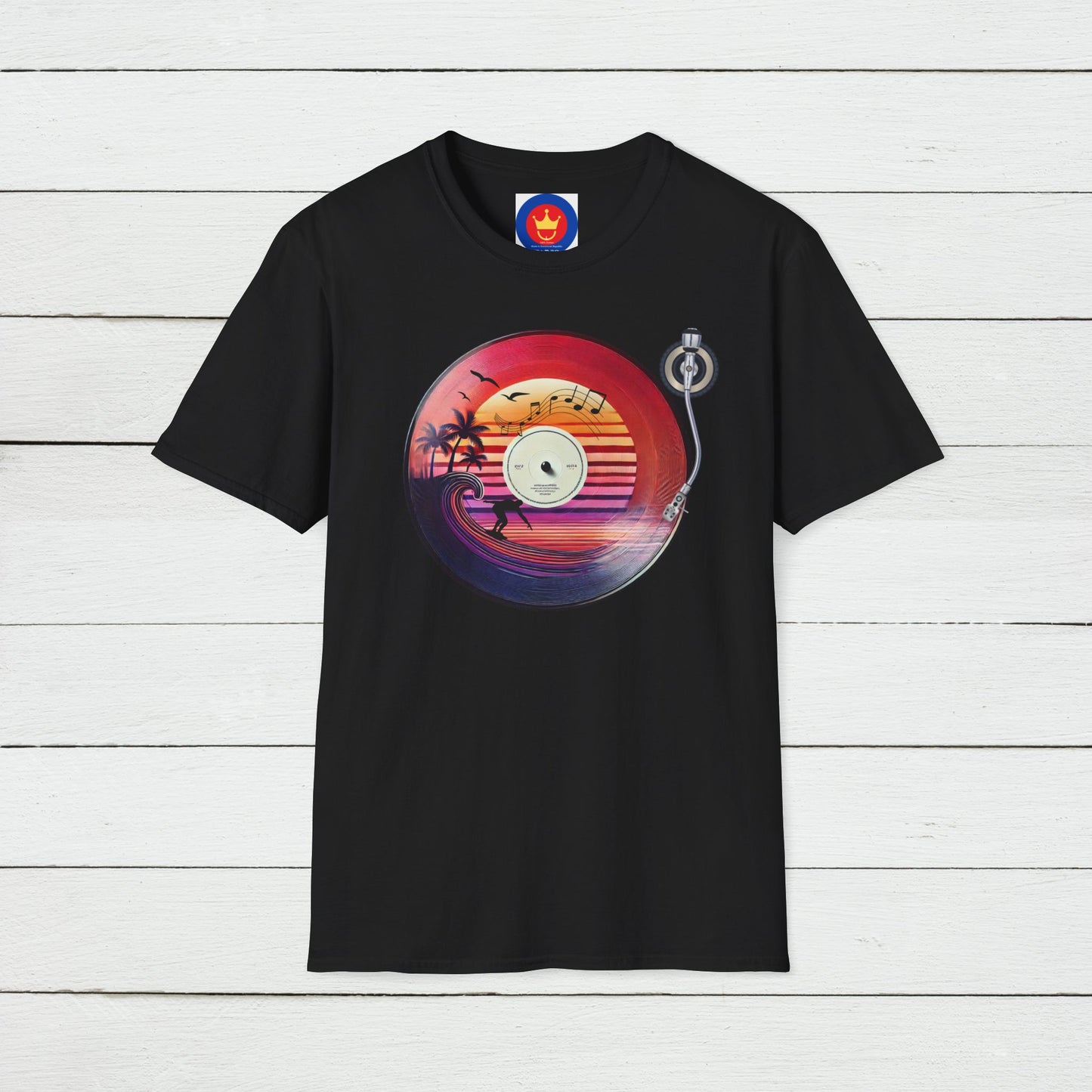 Beach Surf Vinyl Unisex T-Shirt | Beach Bum Fashion Apparel
