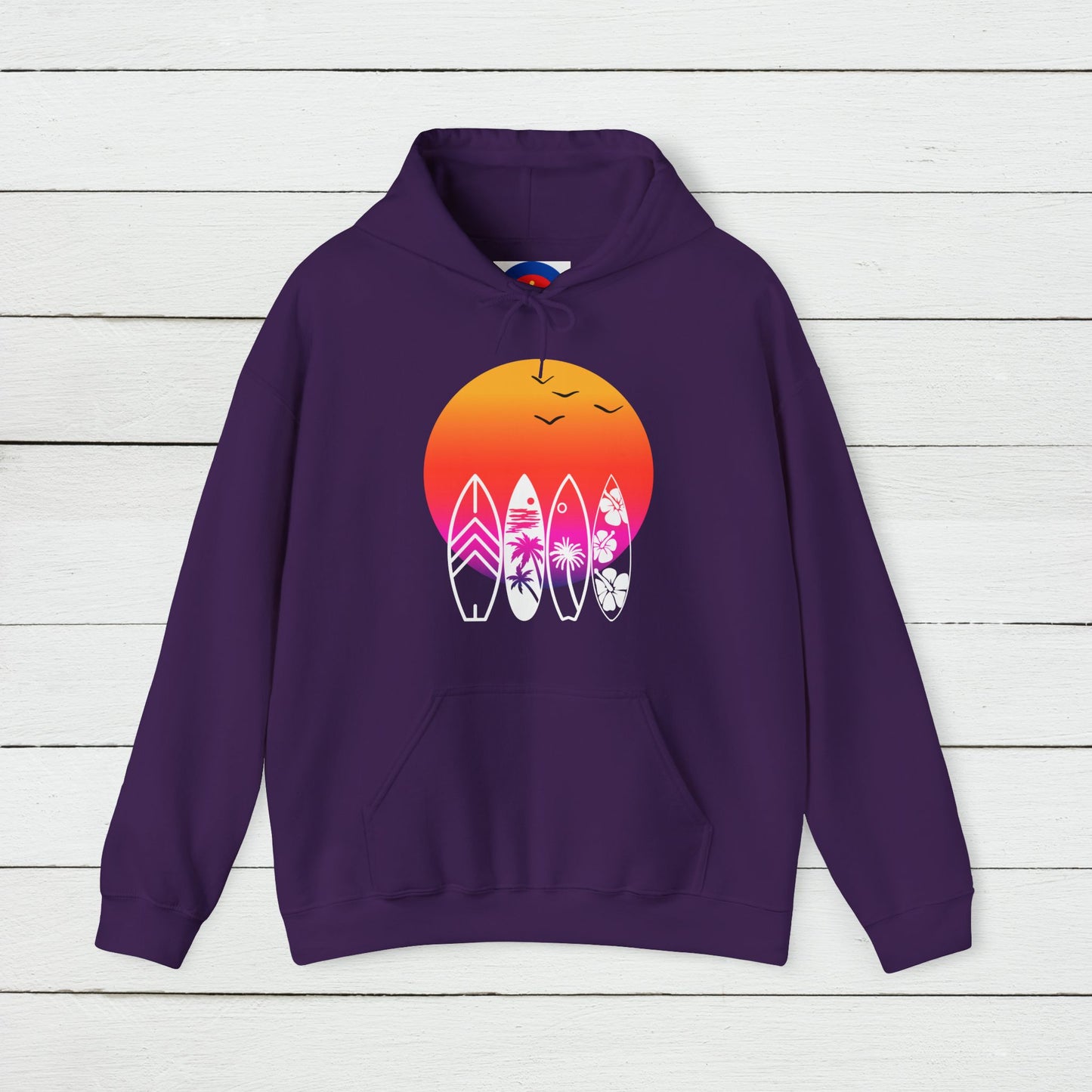 Retro Surf Hoodie | Classic Surfing Design | Surfer Gift