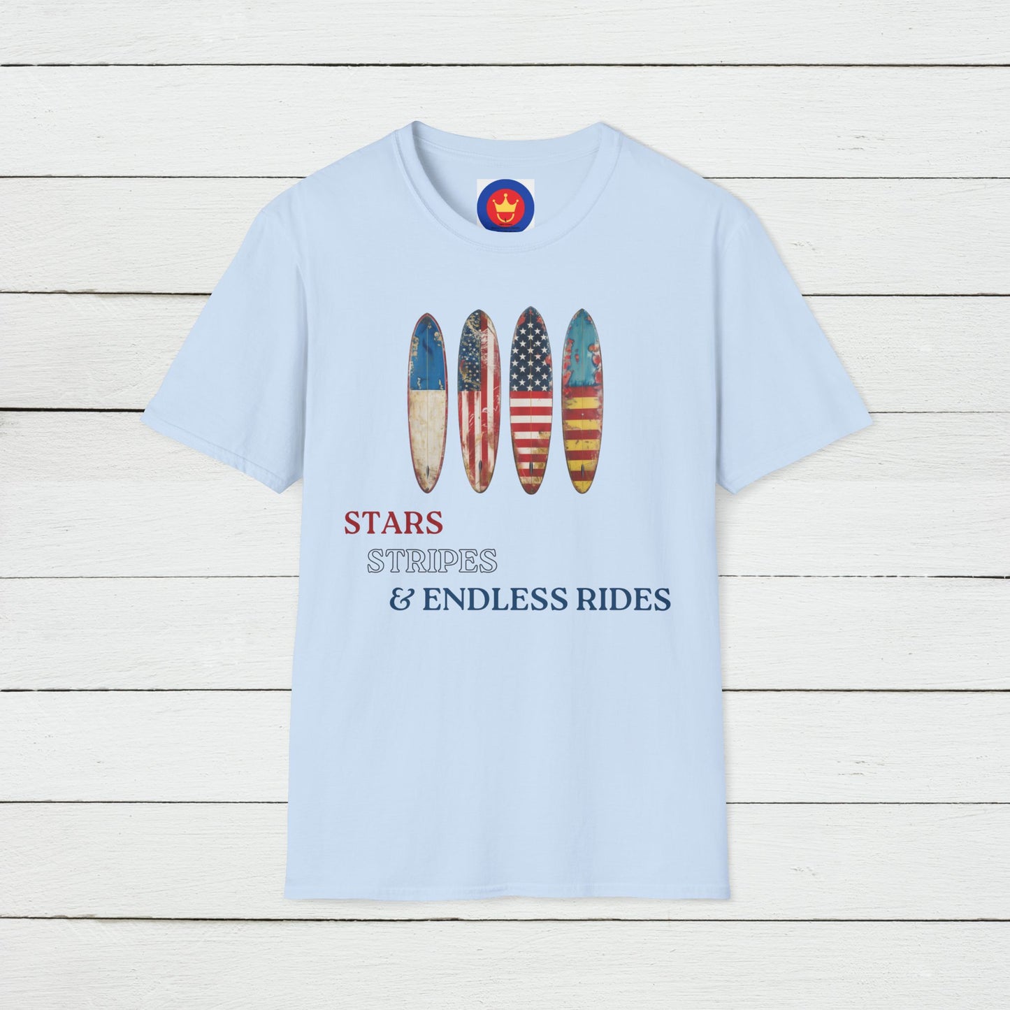 USA Flag Surf Unisex T-Shirt