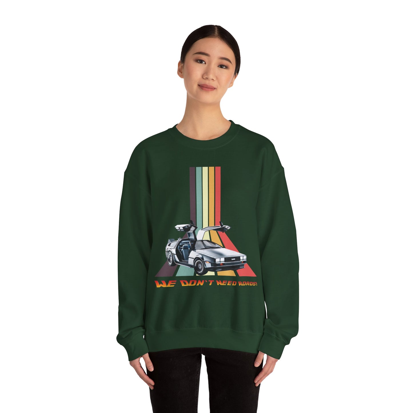 Back to the Future DeLorean Inspired Sweatshirt | Unisex Retro Sci-Fi Graphic Design