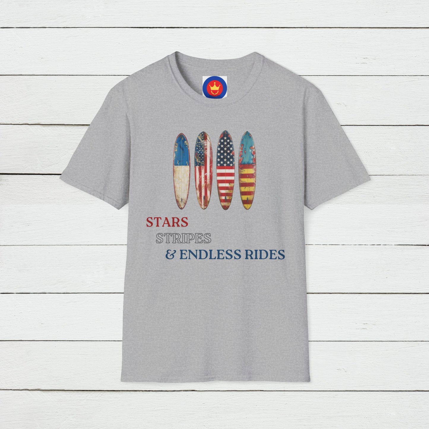 USA Flag Surf Unisex T-Shirt