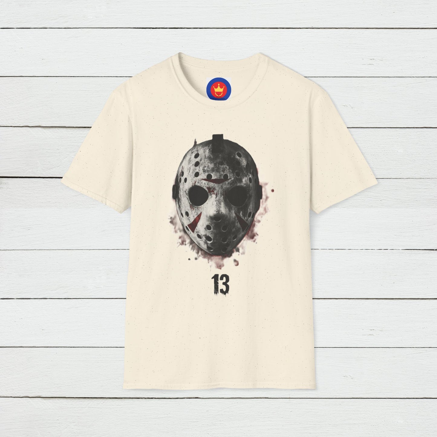Horror Movie Villain Unisex Softstyle T-Shirt | Jason Vorhees Mask Shirt