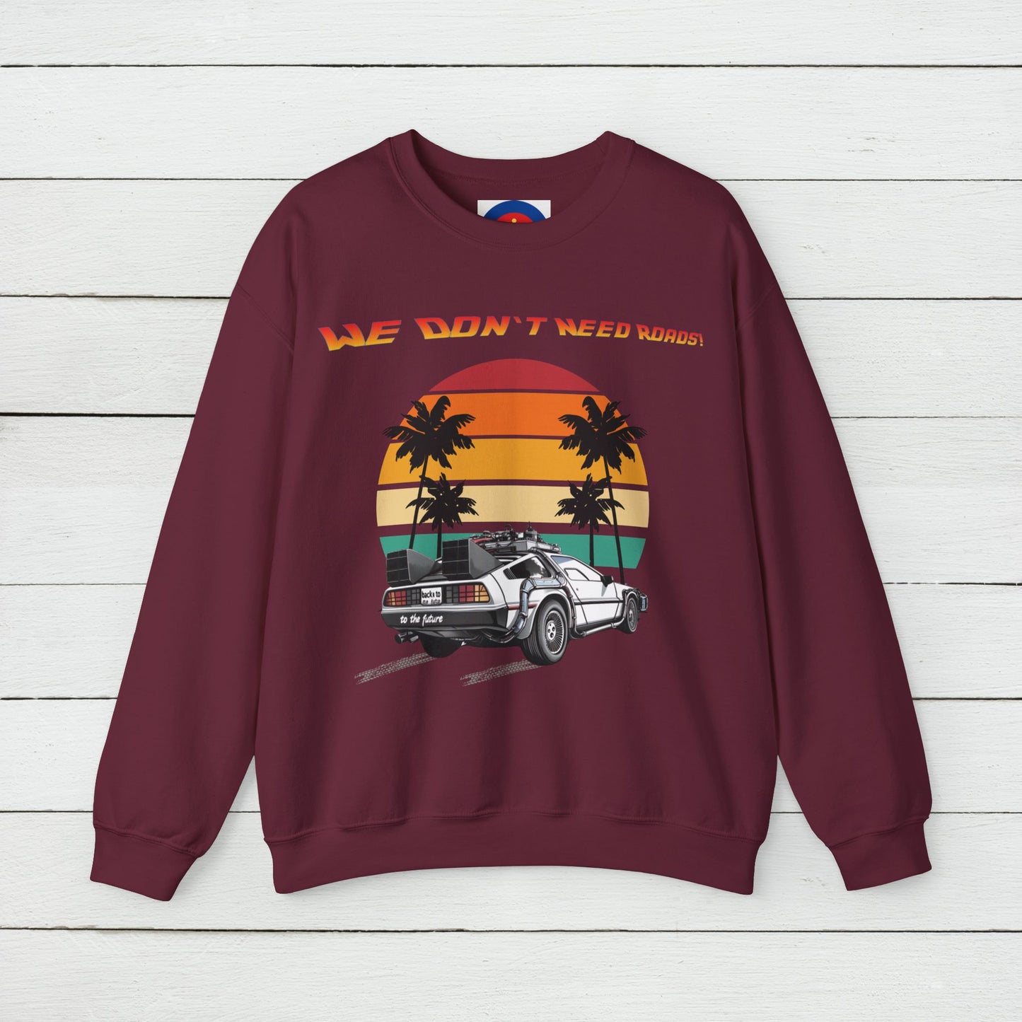Back to the Future DeLorean Sweatshirt | Unisex Retro Sci-Fi Movie Graphic Design