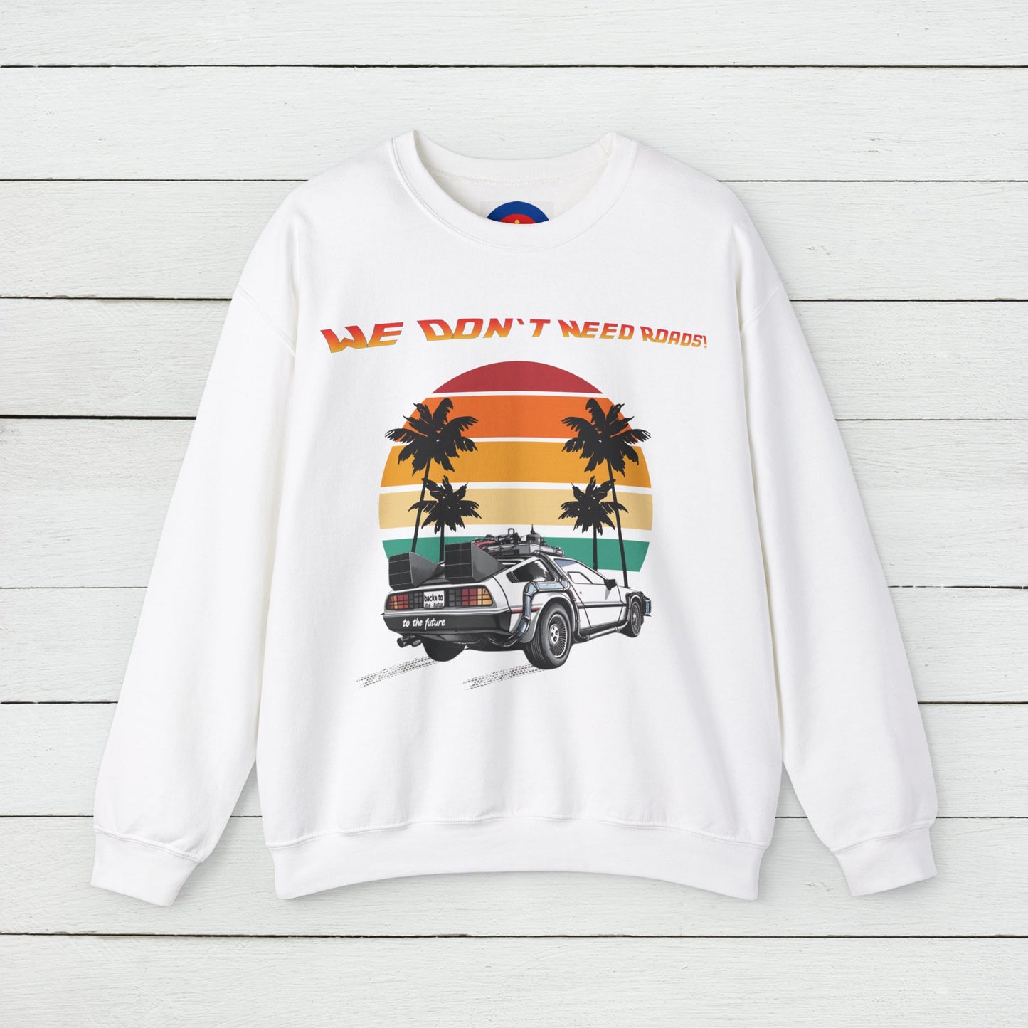 Back to the Future DeLorean Sweatshirt | Unisex Retro Sci-Fi Movie Graphic Design