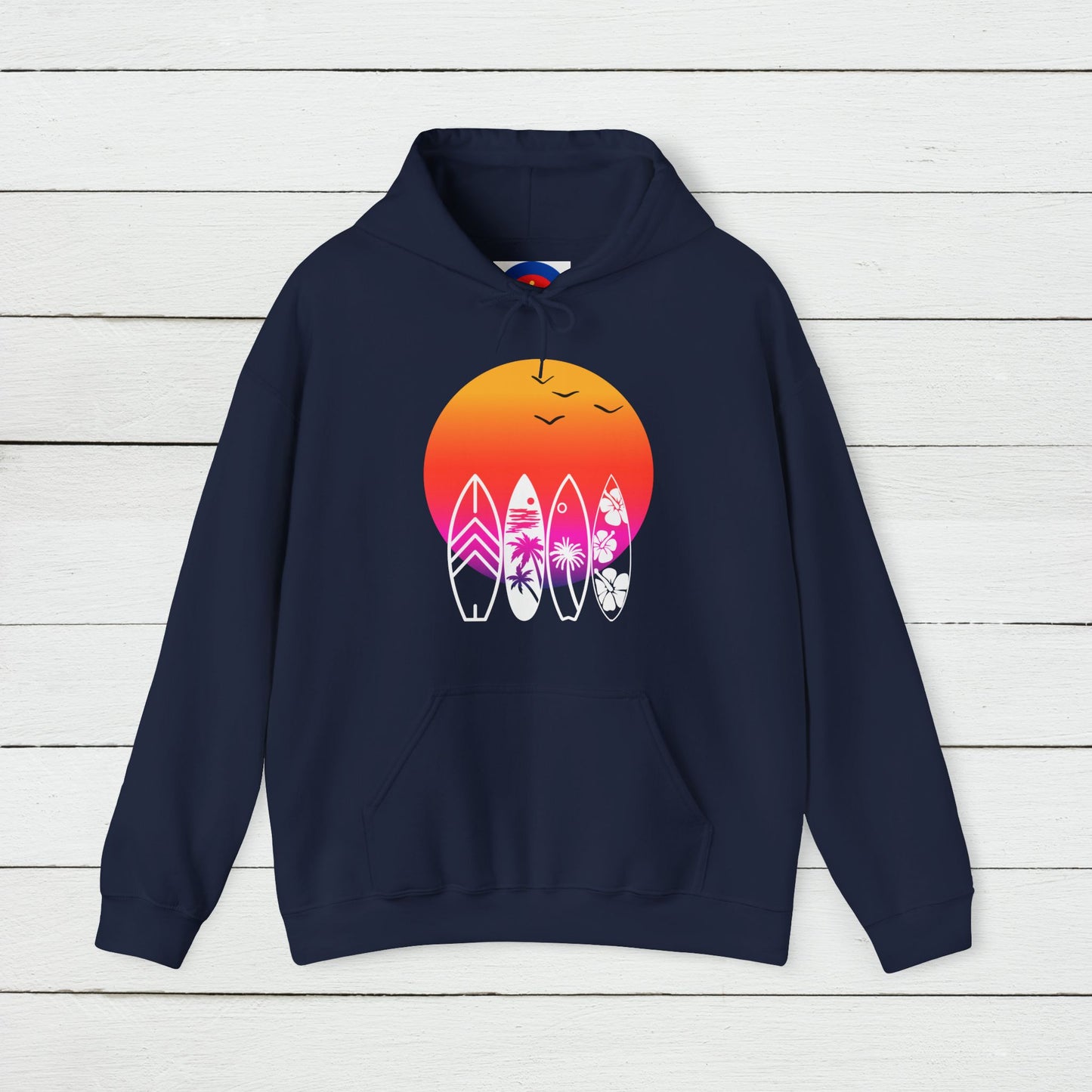 Retro Surf Hoodie | Classic Surfing Design | Surfer Gift