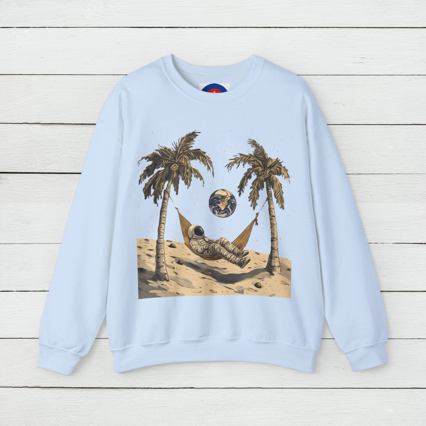 Astronaut on the Moon Sweatshirt | Unisex Funny Outer Space Graphic Tee