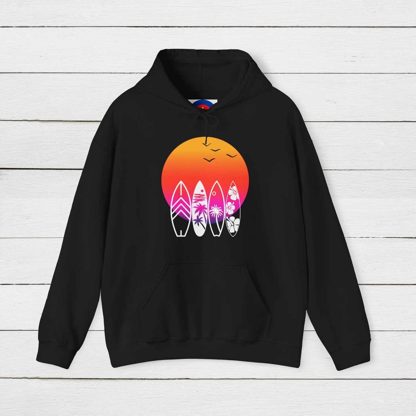 Retro Surf Hoodie | Classic Surfing Design | Surfer Gift