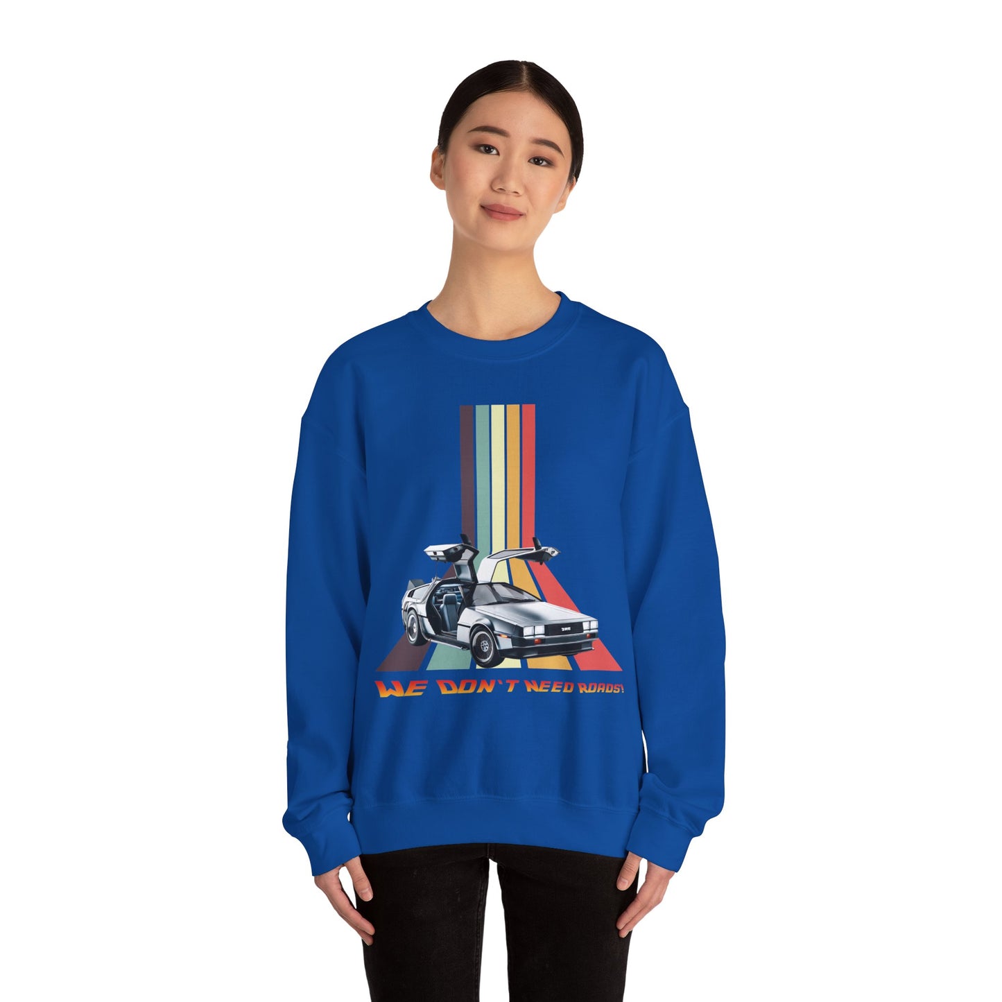Back to the Future DeLorean Inspired Sweatshirt | Unisex Retro Sci-Fi Graphic Design