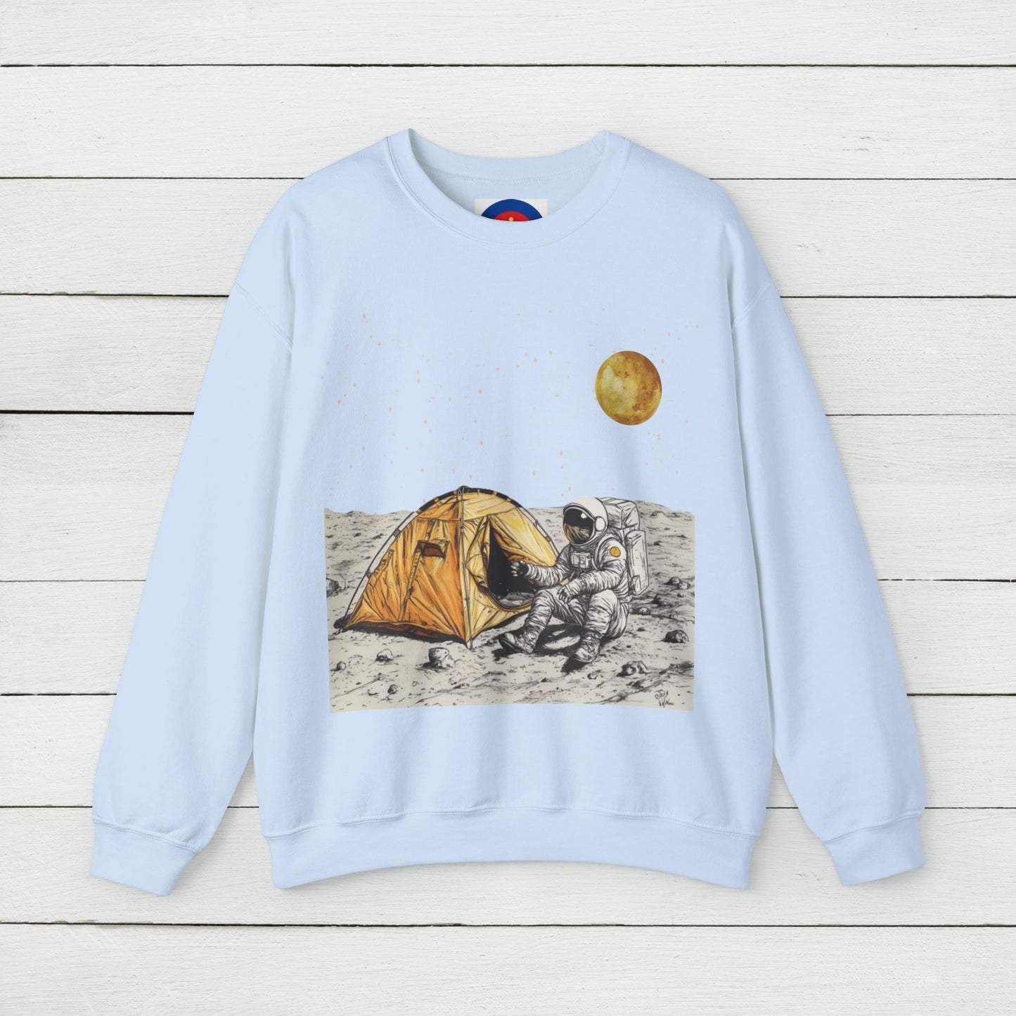 Astronaut Camping on the Moon Sweatshirt | Funny Moon Sweater