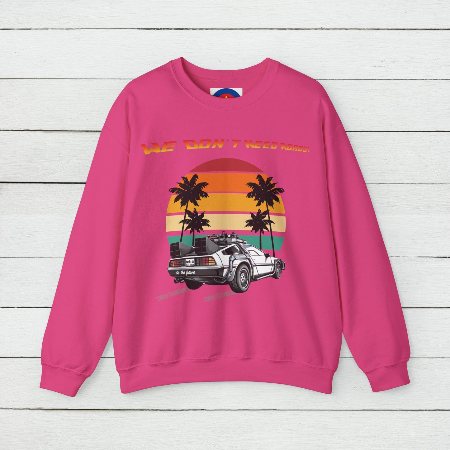 Back to the Future DeLorean Sweatshirt | Unisex Retro Sci-Fi Movie Graphic Design