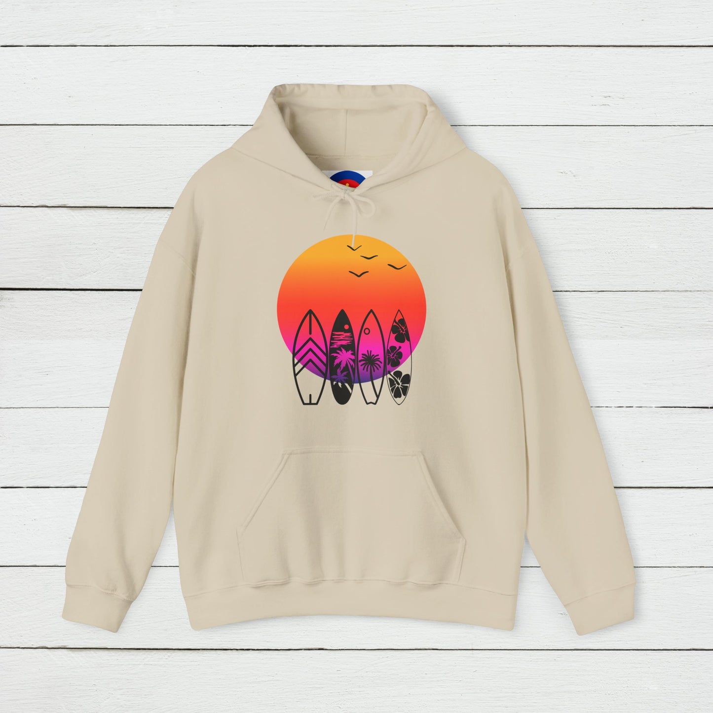 Retro Surf Hoodie | Classic Surfing Design | Surfer Gift
