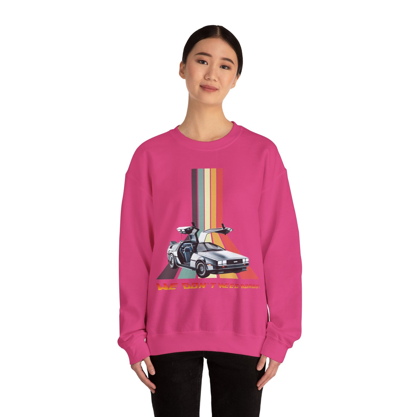 Back to the Future DeLorean Inspired Sweatshirt | Unisex Retro Sci-Fi Graphic Design