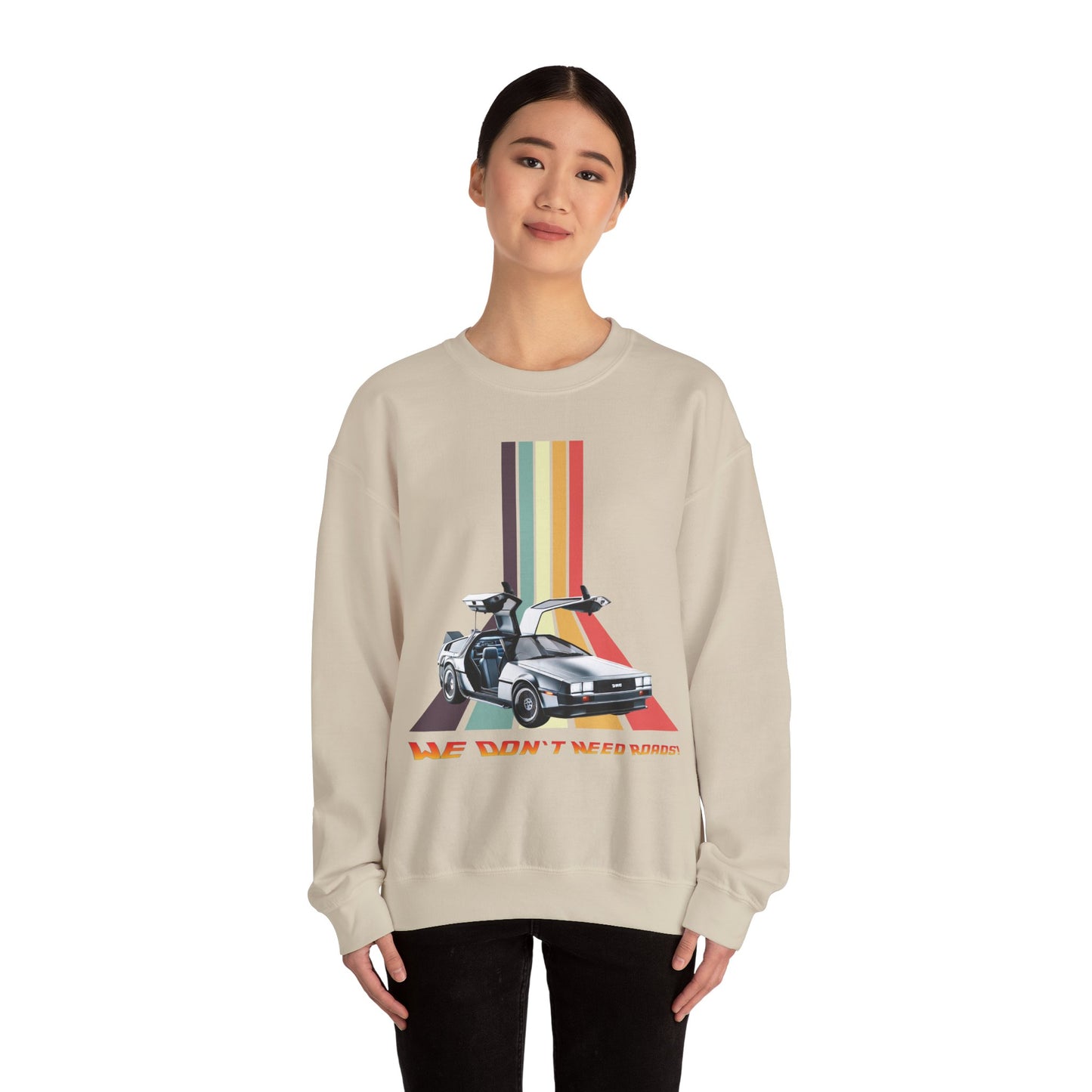 Back to the Future DeLorean Inspired Sweatshirt | Unisex Retro Sci-Fi Graphic Design