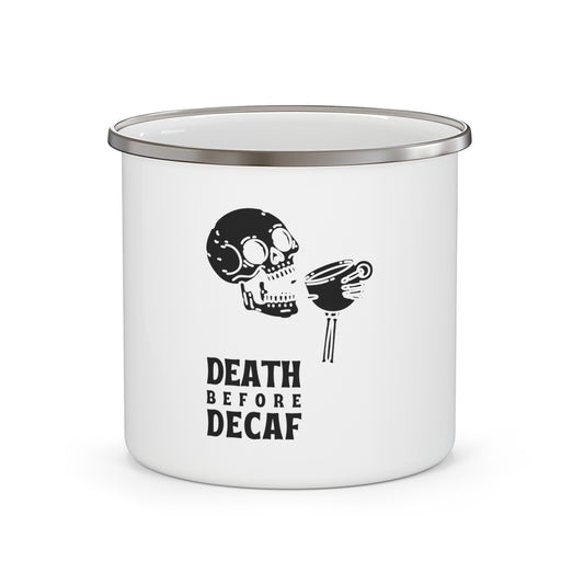 Funny Coffee Enamel Mug | Quirky Coffee Lover Gift