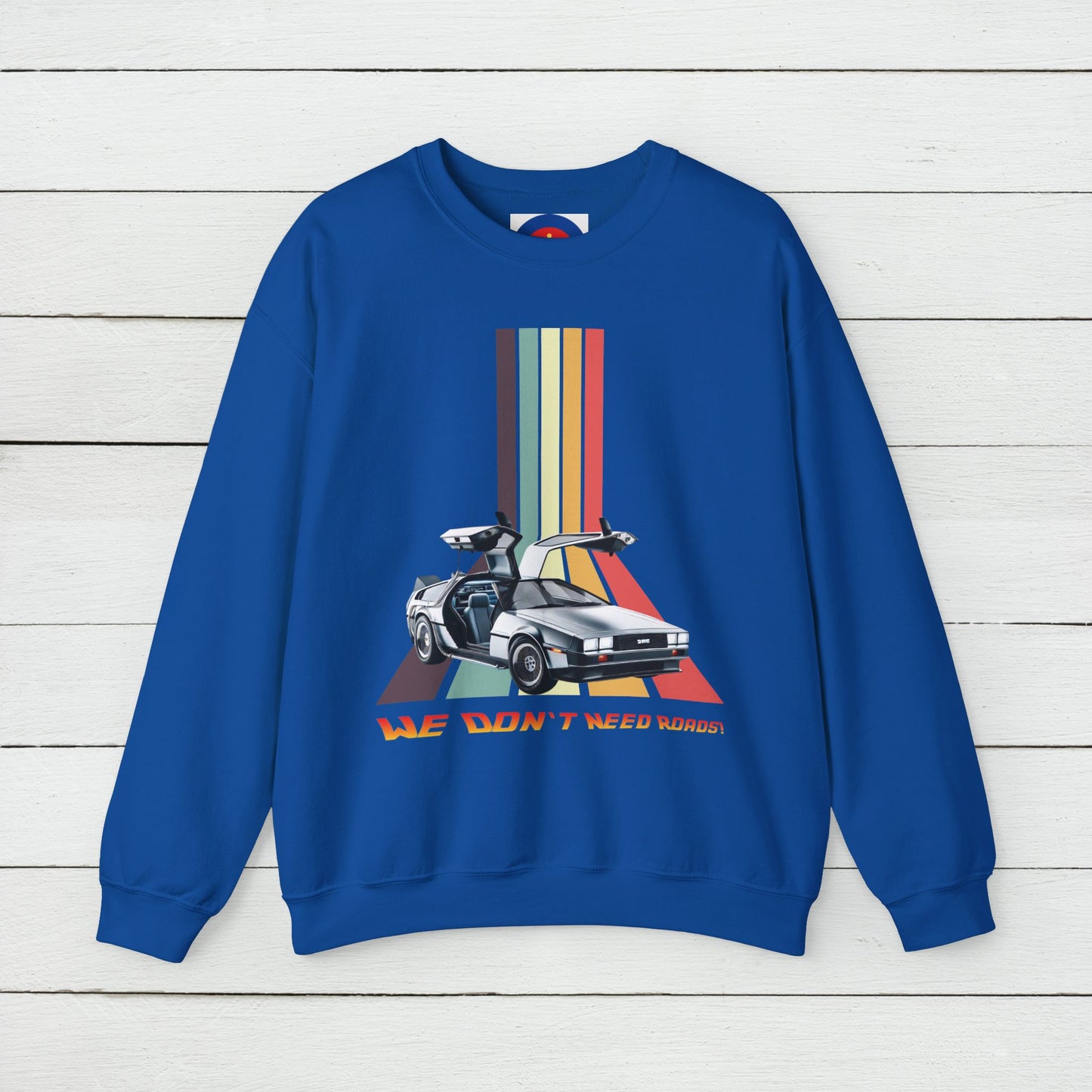 Back to the Future DeLorean Inspired Sweatshirt | Unisex Retro Sci-Fi Graphic Design