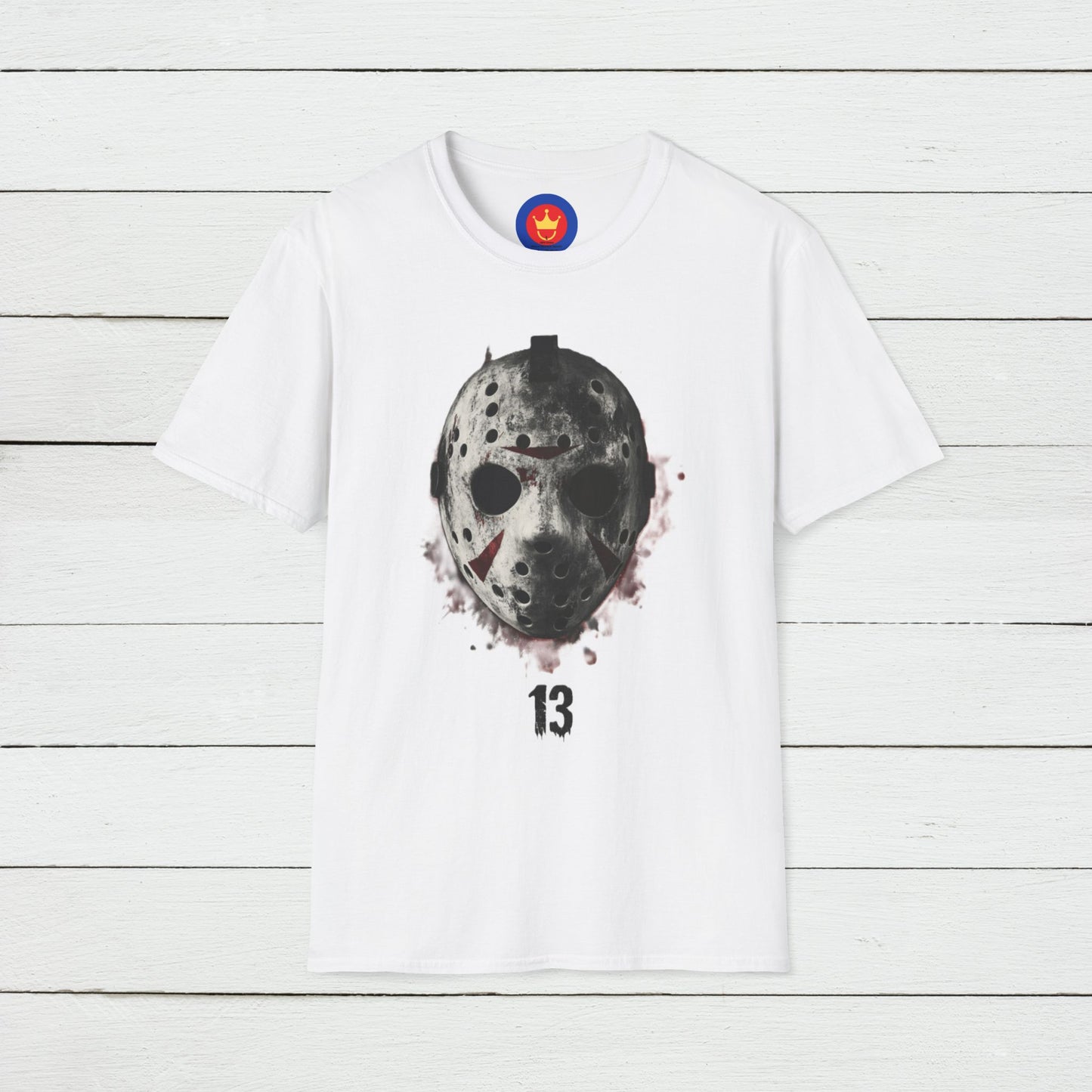 Horror Movie Villain Unisex Softstyle T-Shirt | Jason Vorhees Mask Shirt