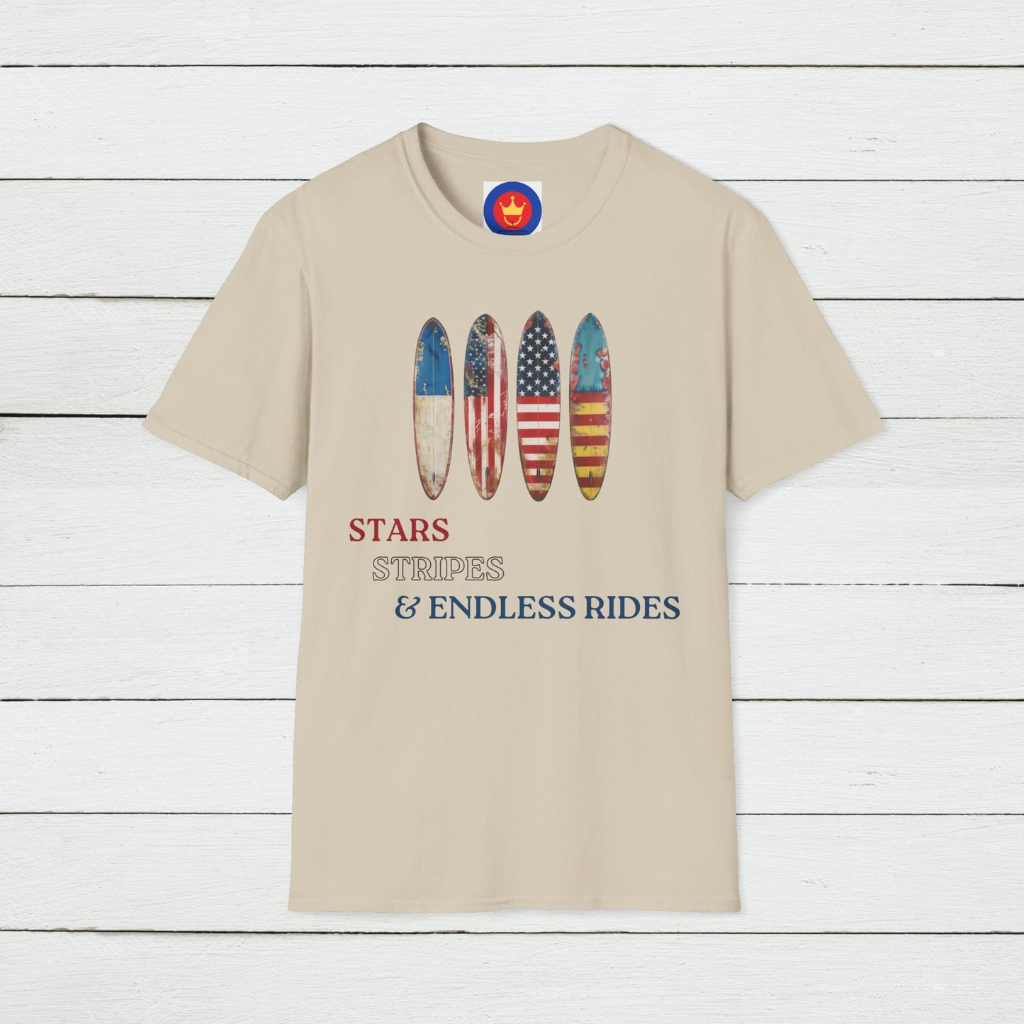 USA Flag Surf Unisex T-Shirt