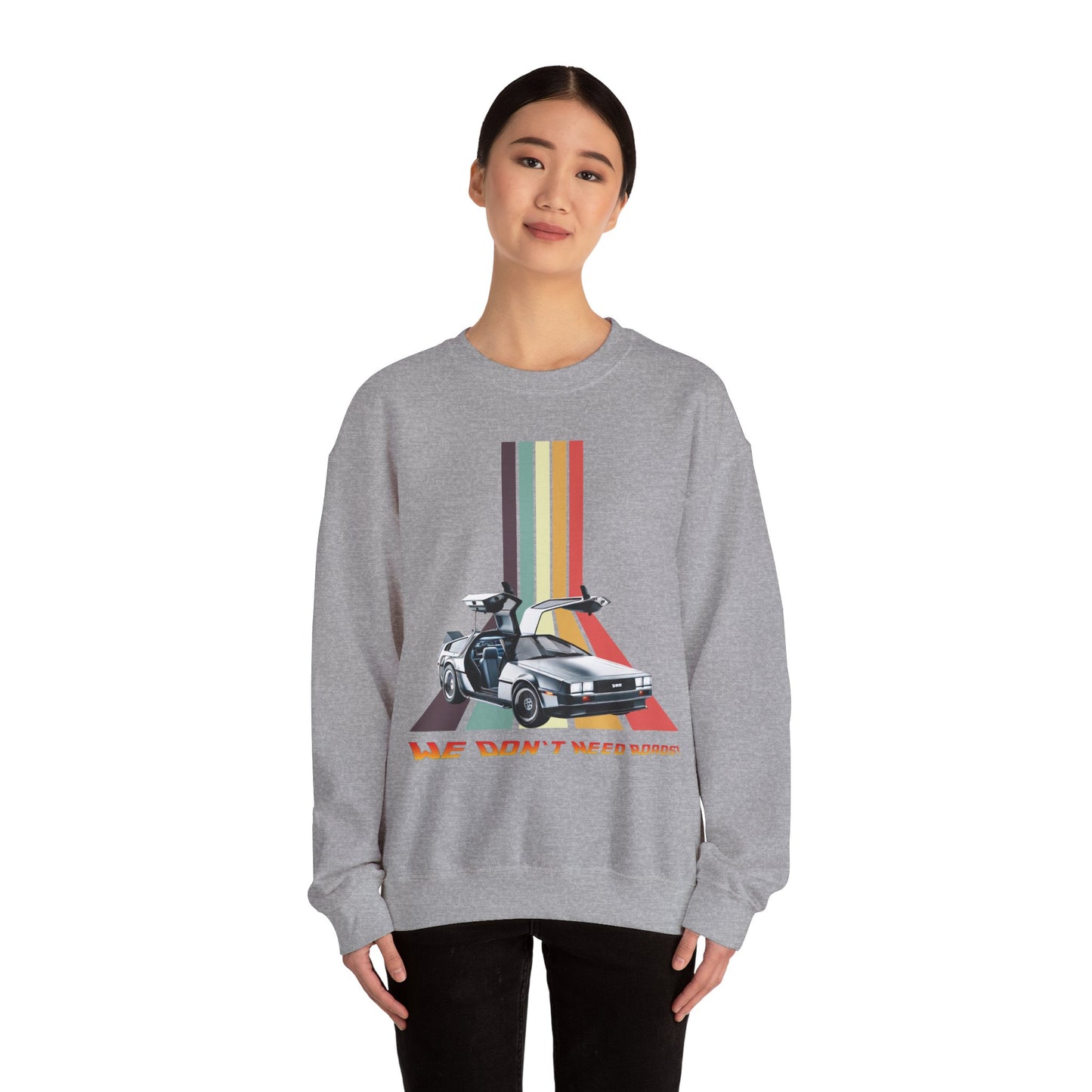 Back to the Future DeLorean Inspired Sweatshirt | Unisex Retro Sci-Fi Graphic Design