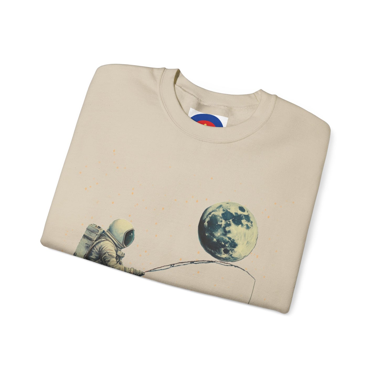 Astronaut Fishing on the Moon Sweatshirt | Unisex Funny Outer Space Graphic Tee