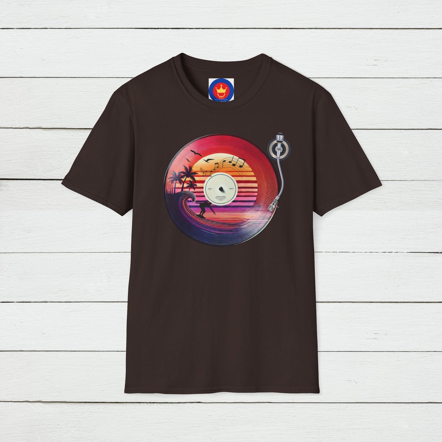 Beach Surf Vinyl Unisex T-Shirt | Beach Bum Fashion Apparel