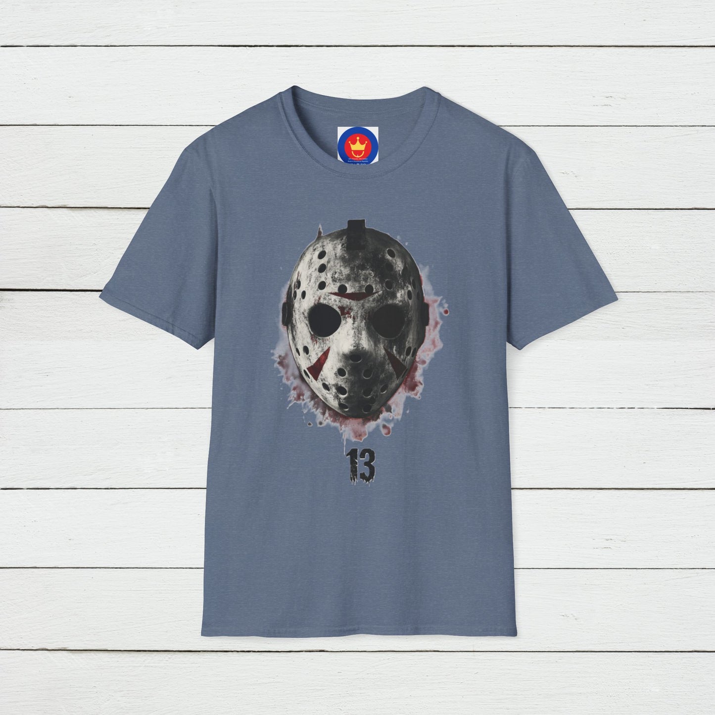Horror Movie Villain Unisex Softstyle T-Shirt | Jason Vorhees Mask Shirt
