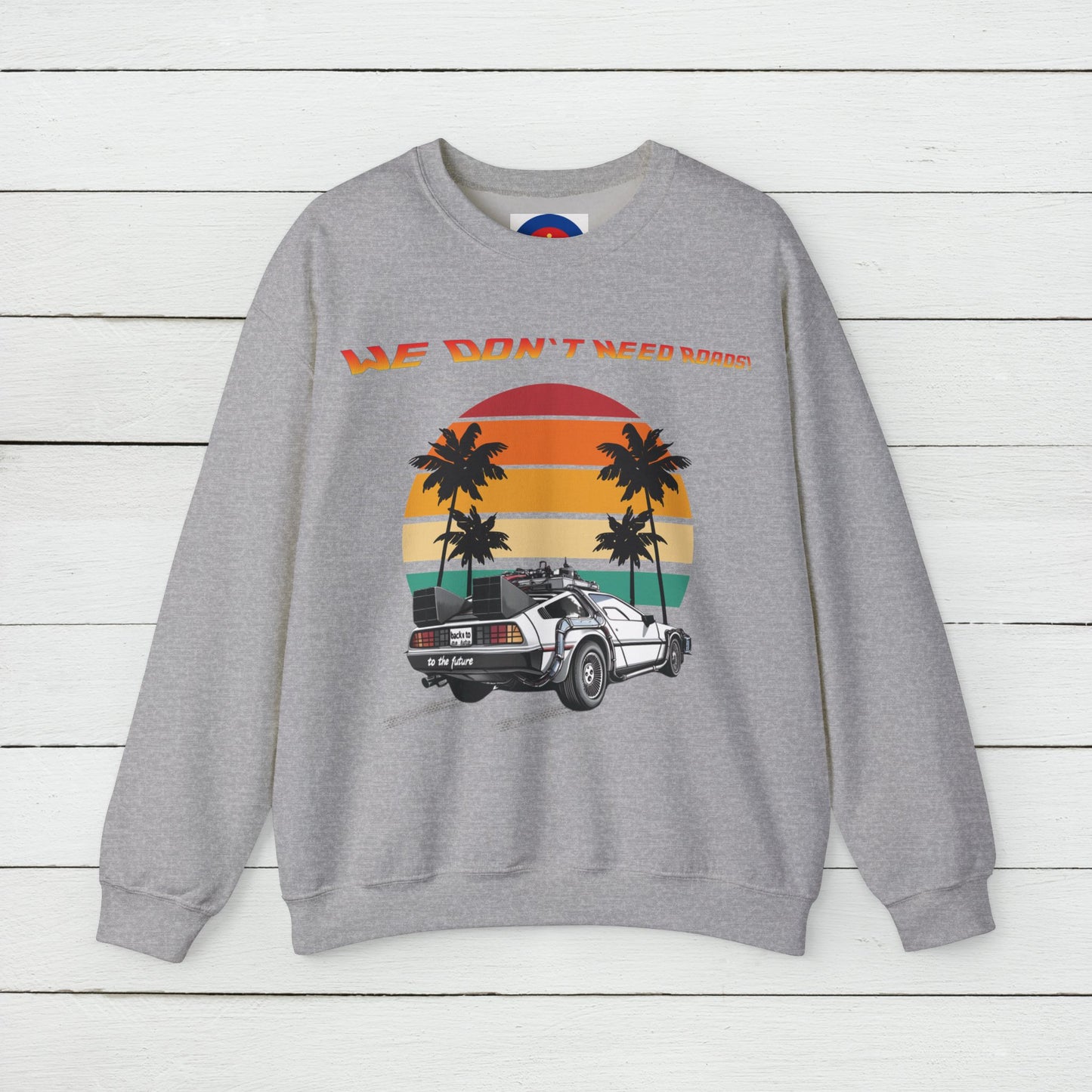 Back to the Future DeLorean Sweatshirt | Unisex Retro Sci-Fi Movie Graphic Design