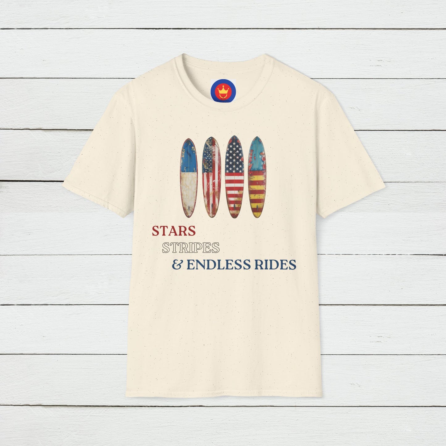USA Flag Surf Unisex T-Shirt